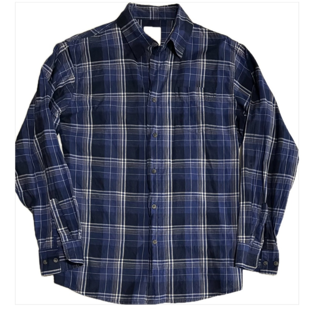 EUC Wrangler Men's Blue Plaid Shirt